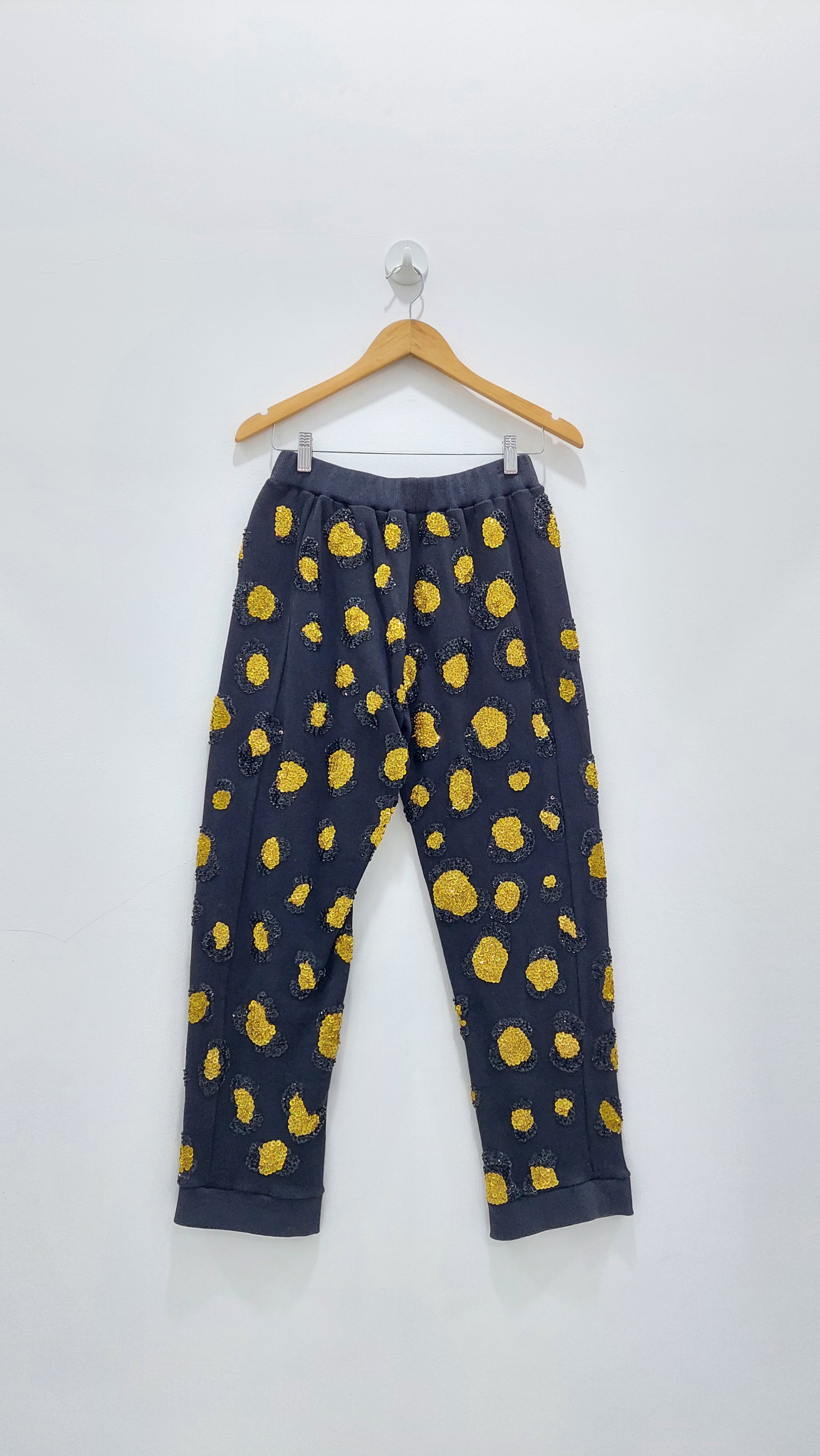 Leopard Tracksuit Pants - Black