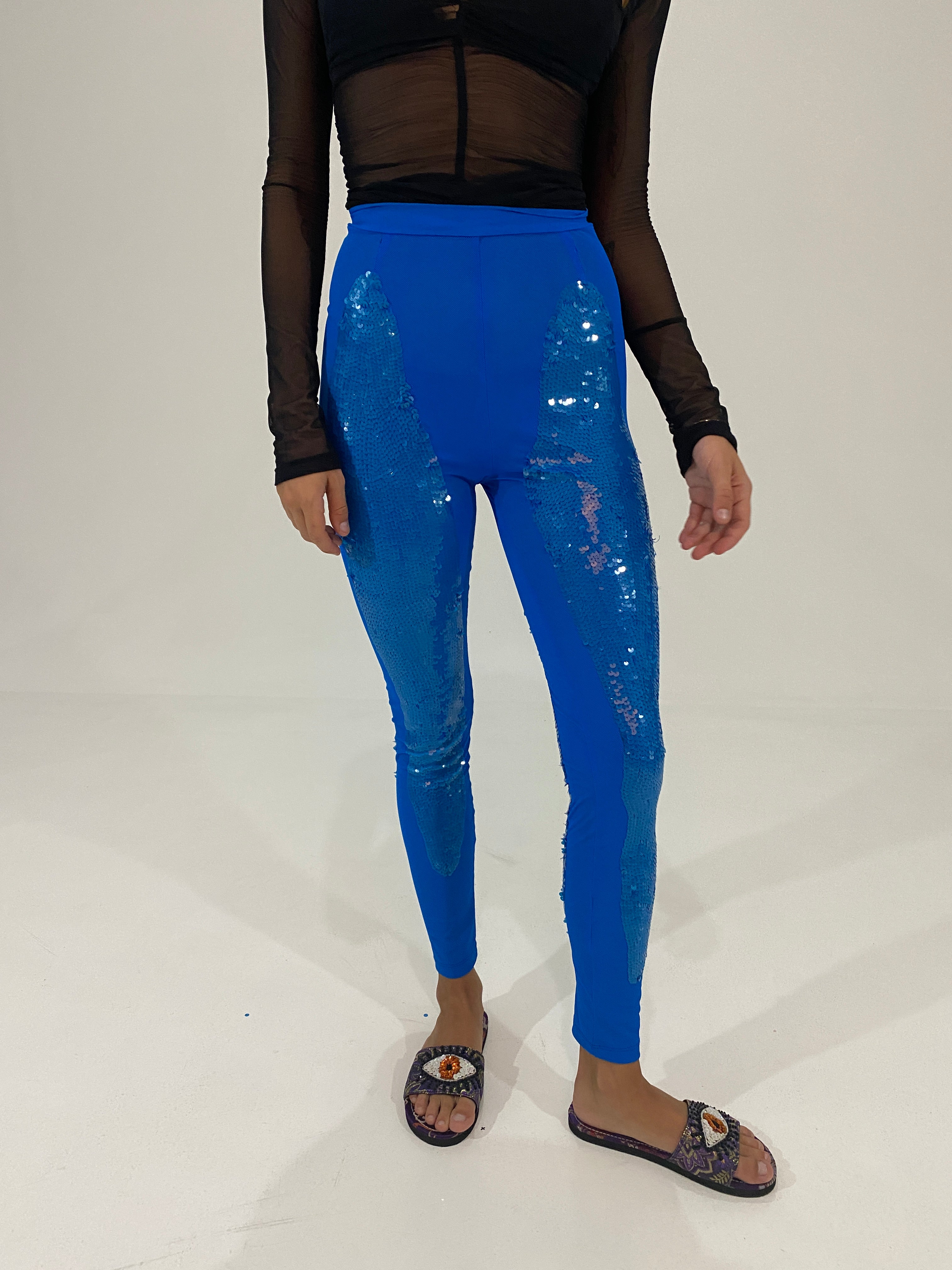 Blue Pants with Sequin