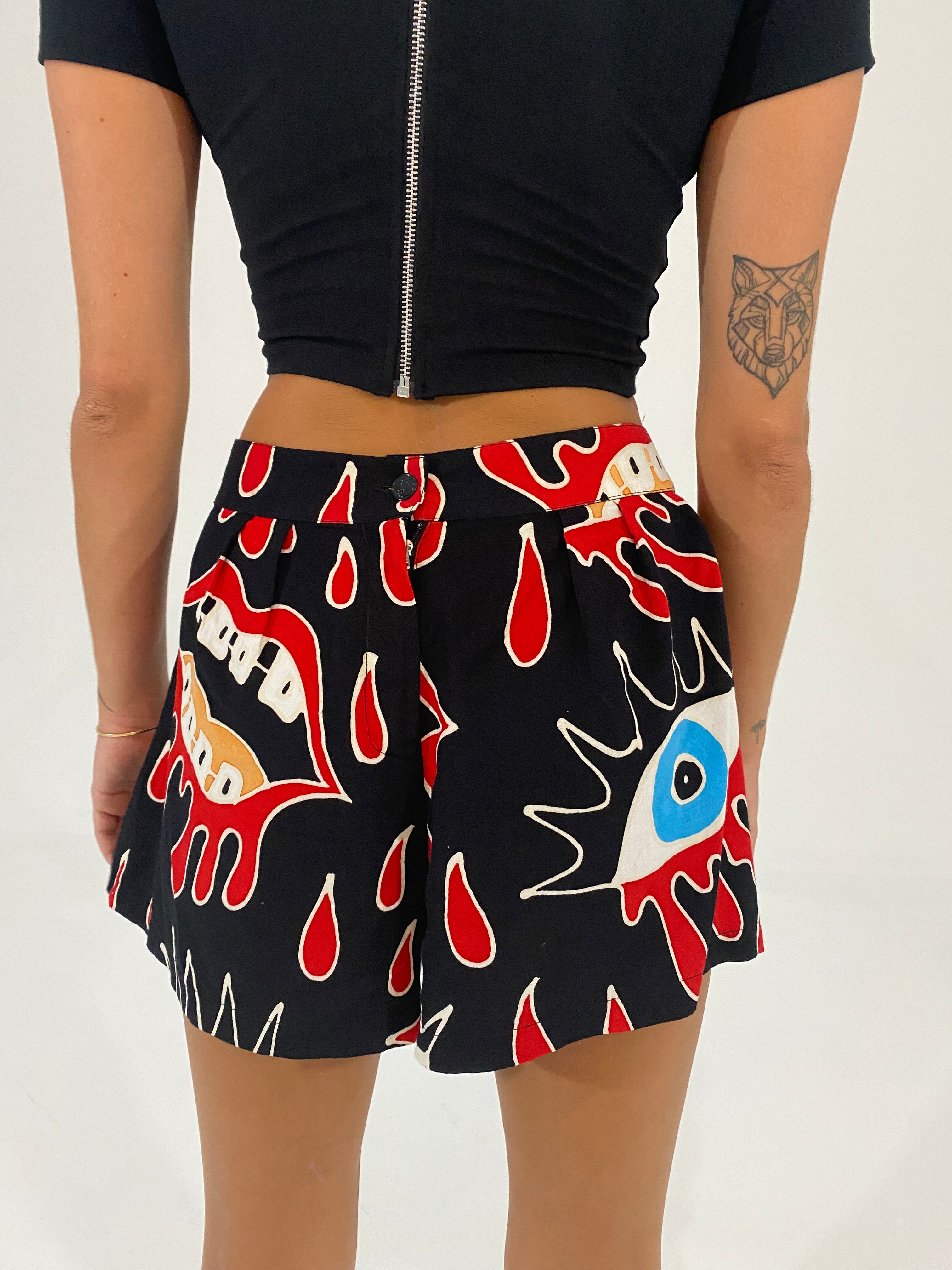 Batik Mouth and Braces Shorts