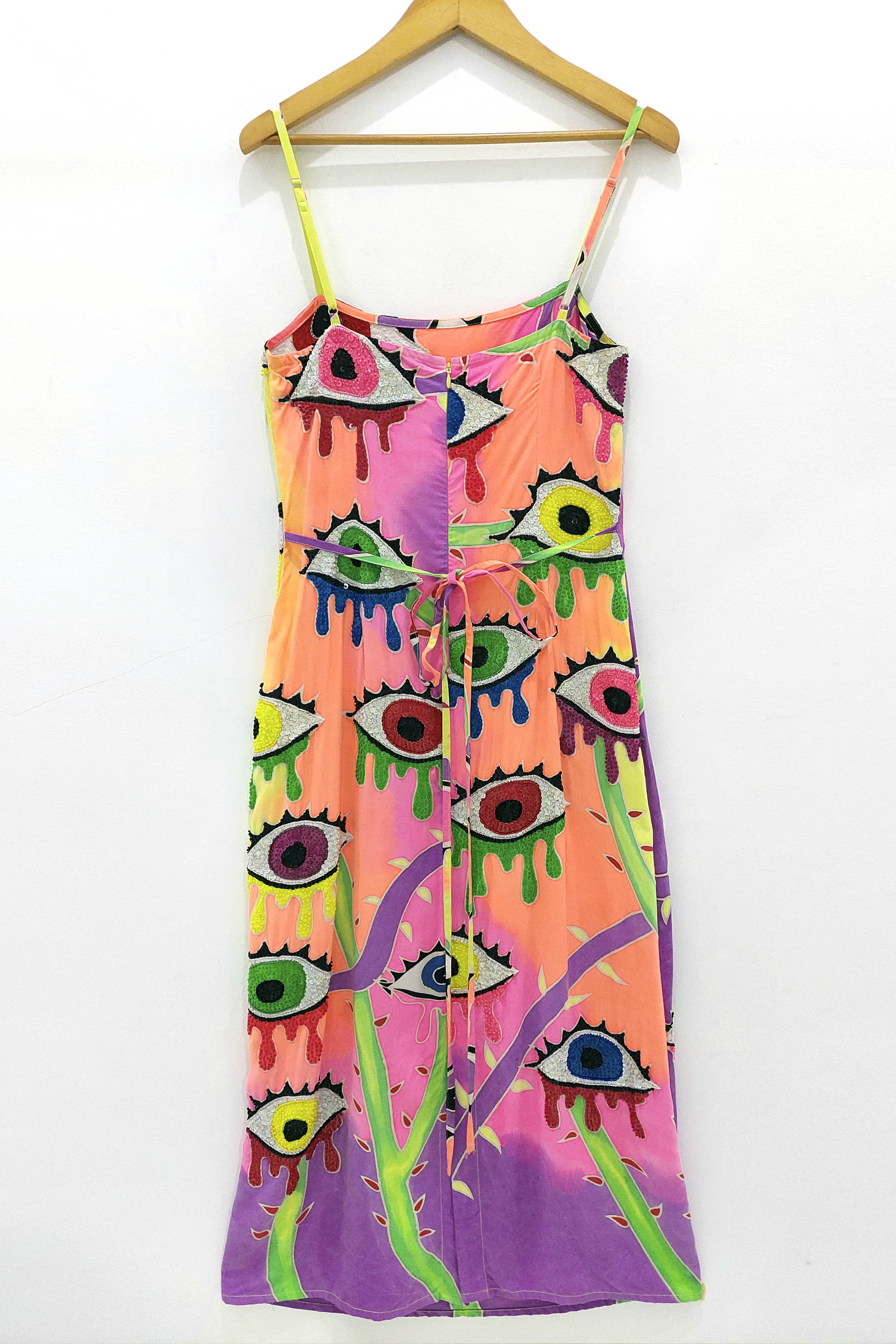 Cactus Evil Eye Batik Sequined Dress