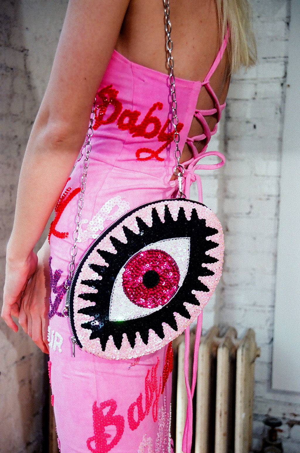 Pink Evil Eye Bag