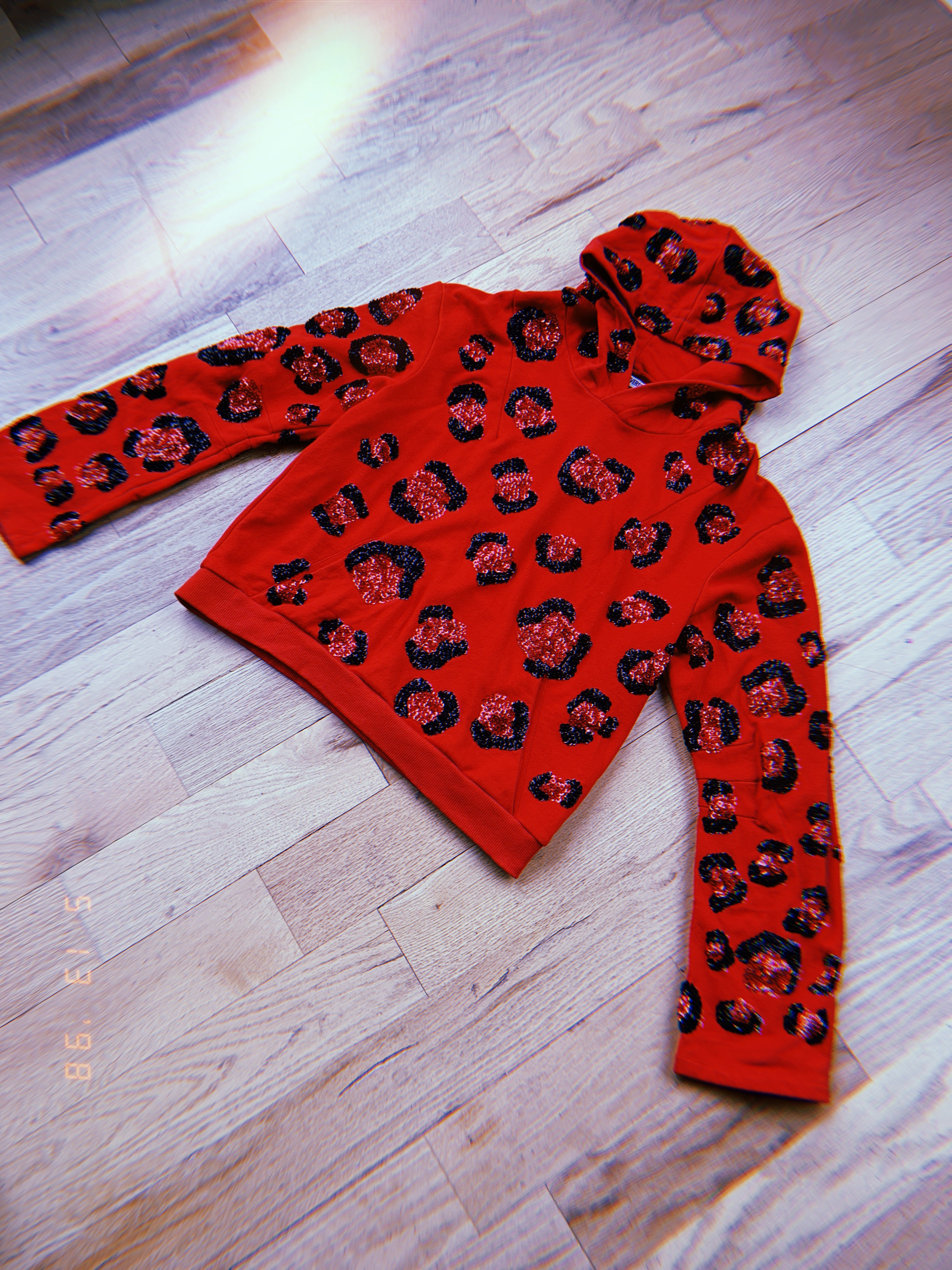 The Fire Leopard Hoodie Red