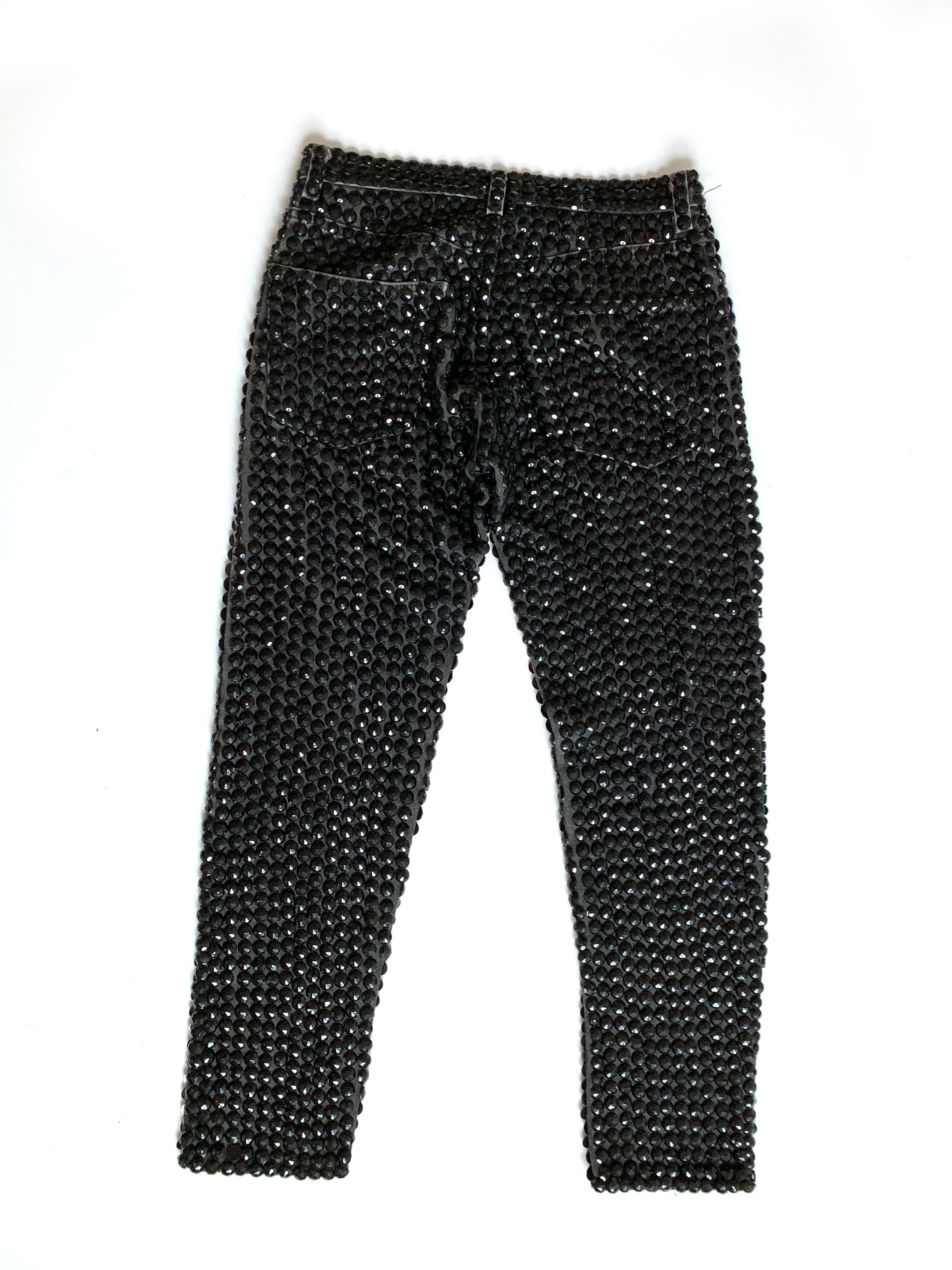 Black Wash Jeweled Jeans