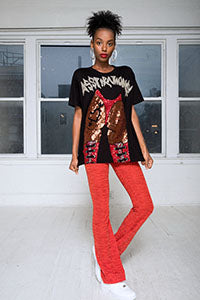 The ASSPIRATIONS! Sequin Tee in Brown