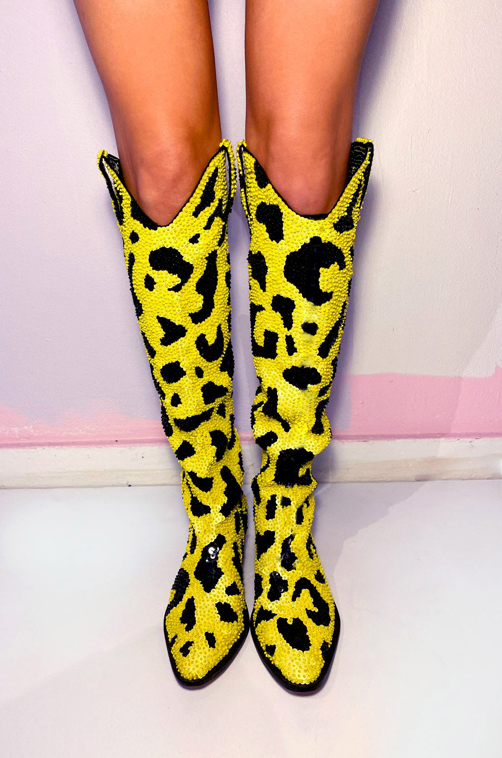 The Yellow Leopard Cowboy Boots