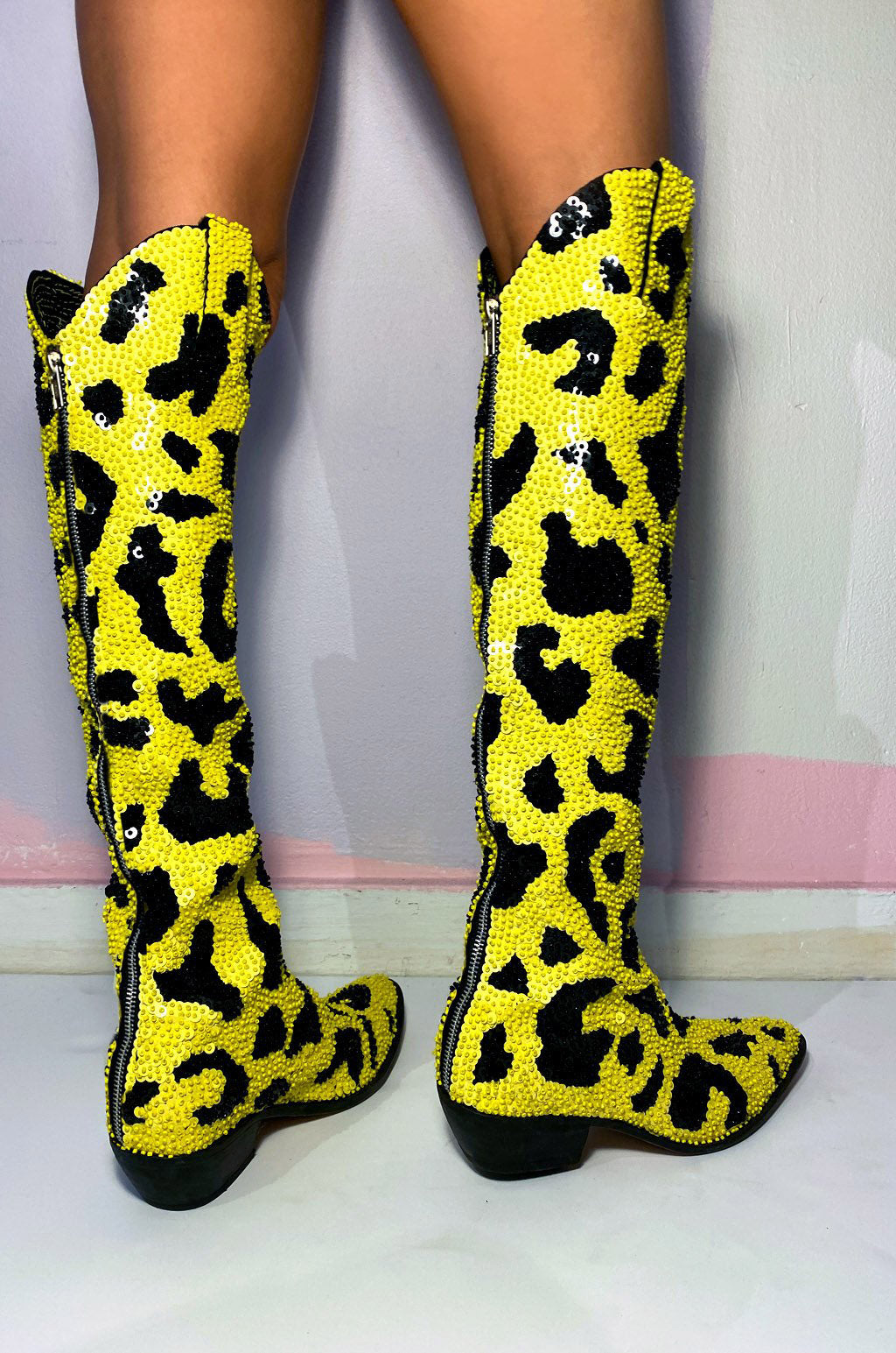 The Yellow Leopard Cowboy Boots