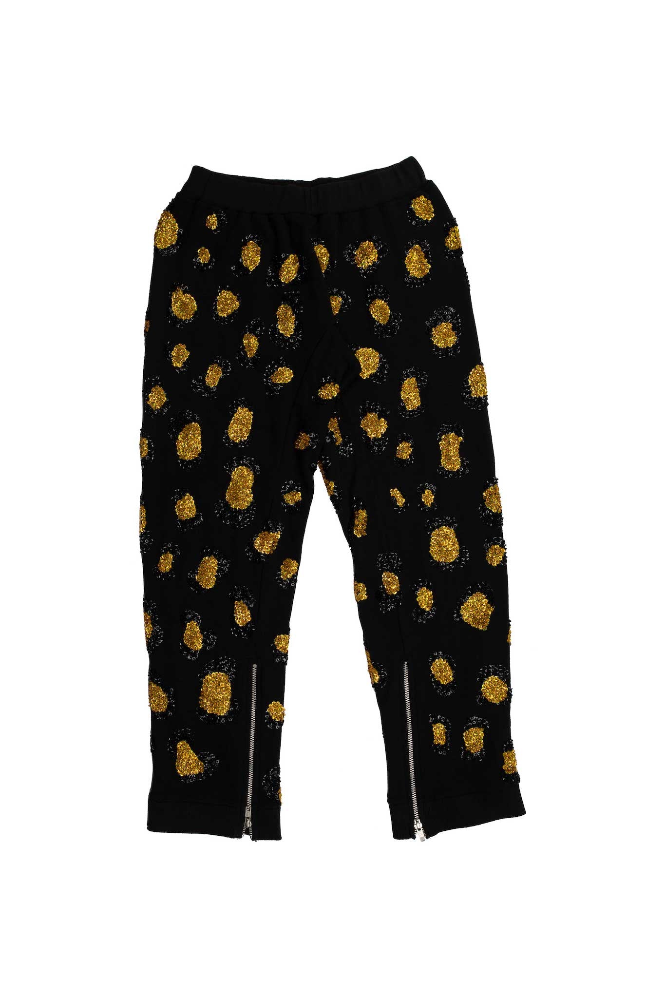 Leopard Tracksuit Pants - Black