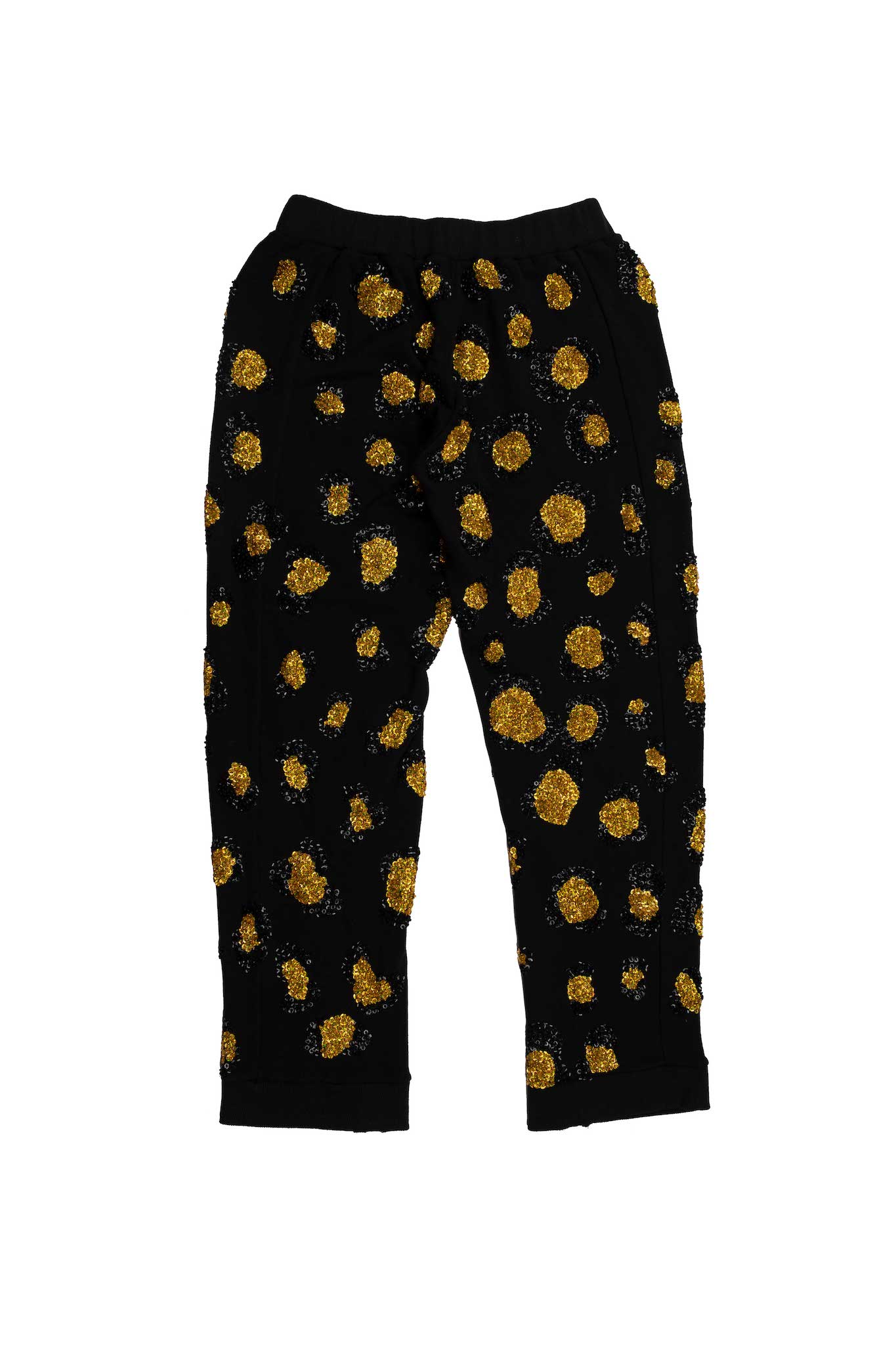 Leopard Tracksuit Pants - Black