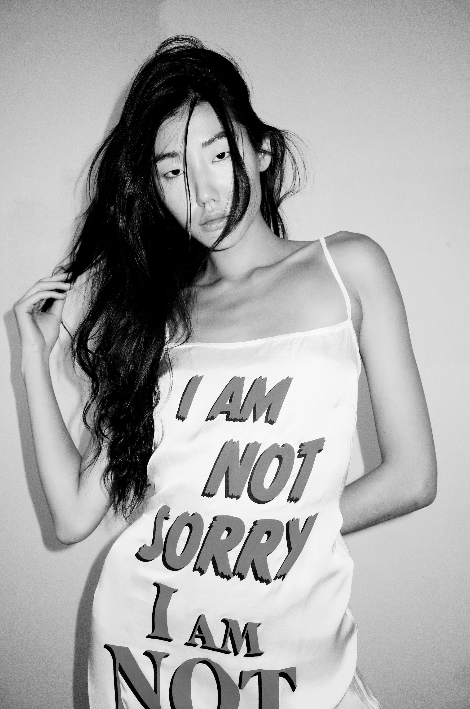 I AM NOT SORRY Print Slip Dress