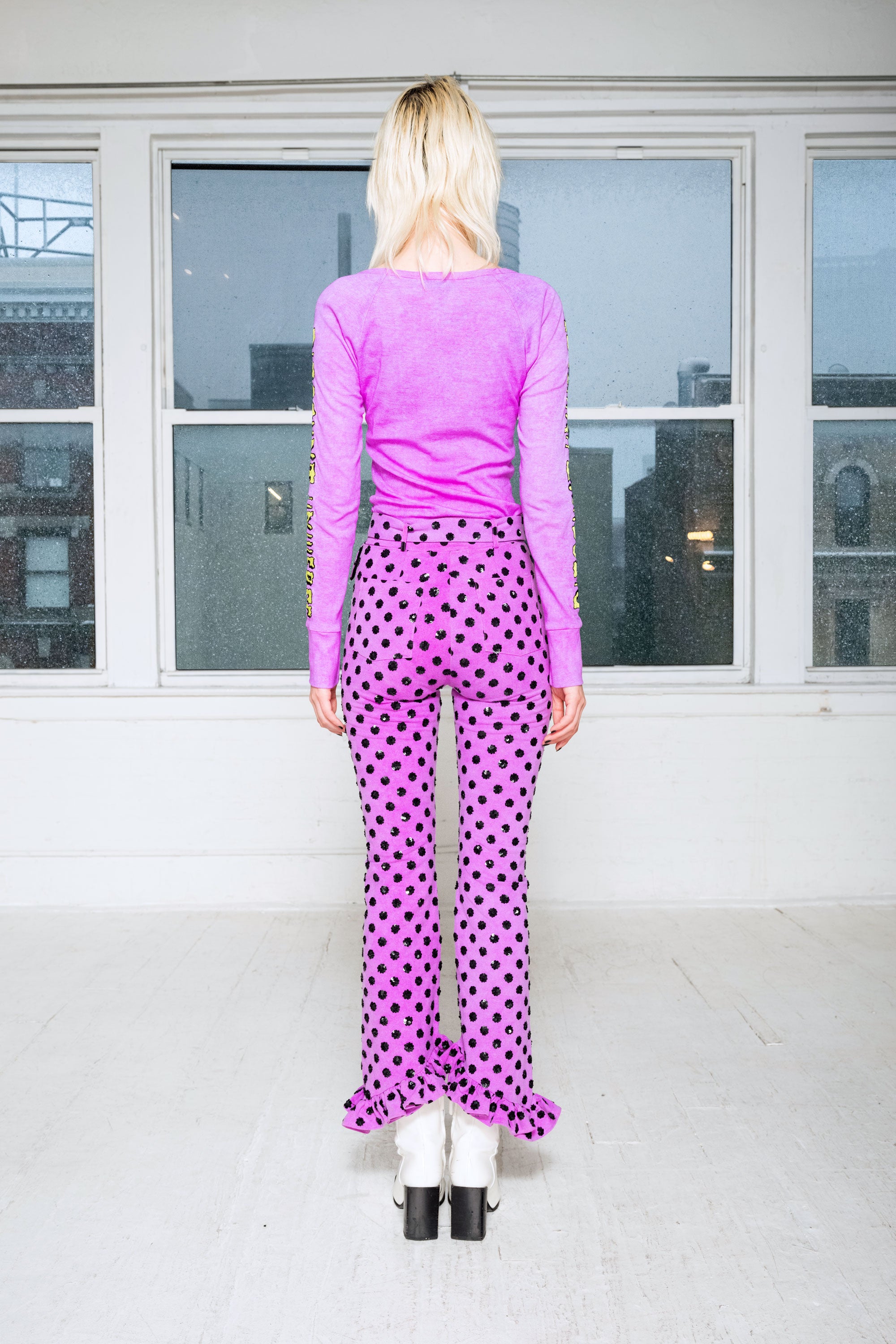 The Modern Love Sequin Pants in Purple