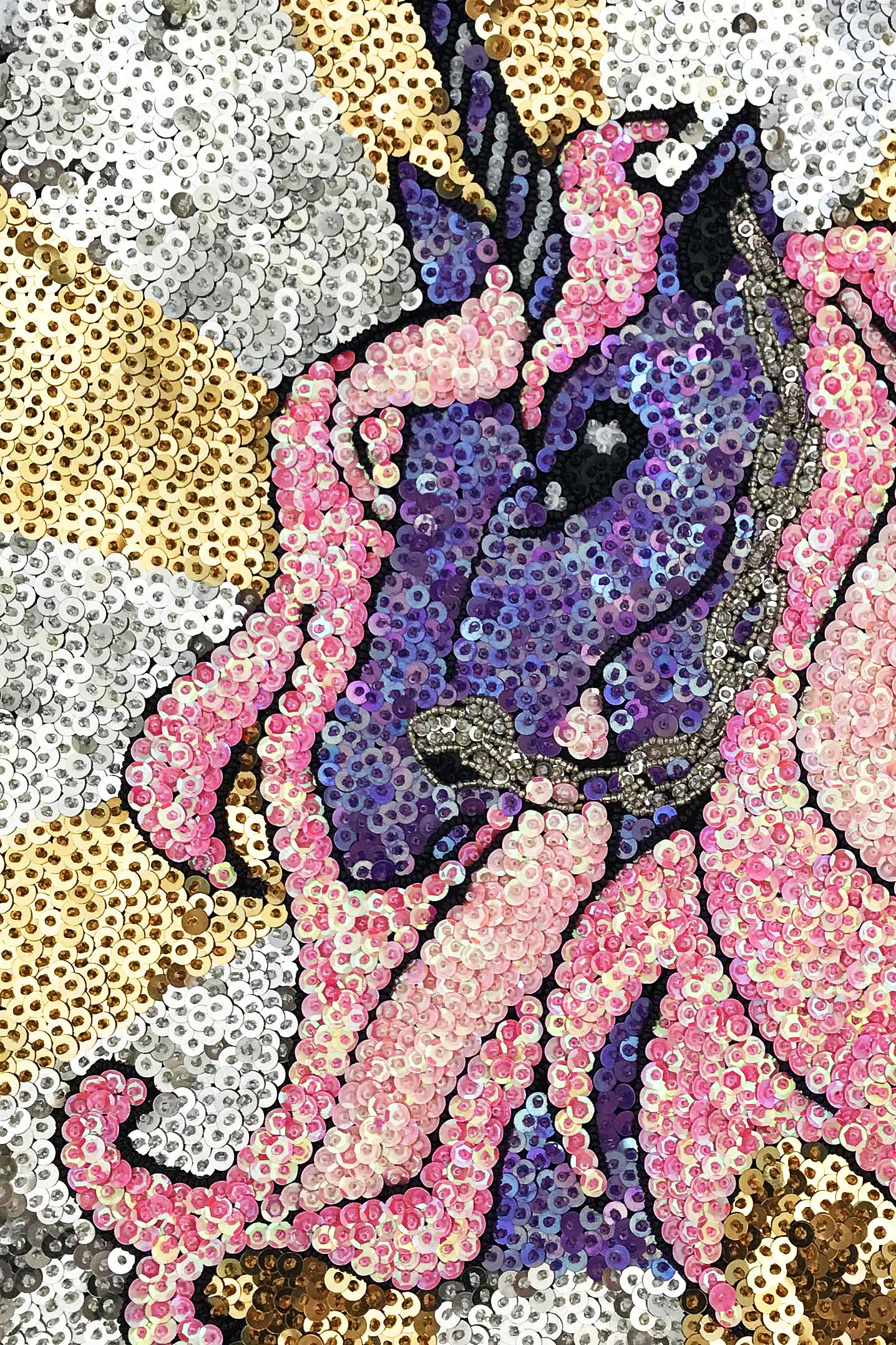 'UNICORN' Hand-Sequinned Mini Skirt